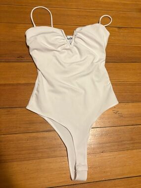 Primark White Girls' One-Piece Swimsuit with Thin Straps